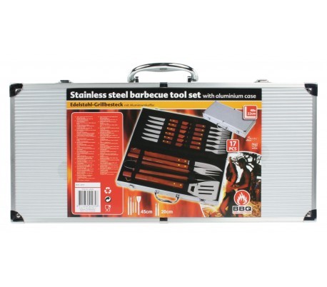 455358 Kit de 16 accessoires pour Barbecue, malette en aluminium pour Barbecue