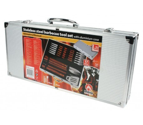 455358 Kit de 16 accessoires pour Barbecue, malette en aluminium pour Barbecue