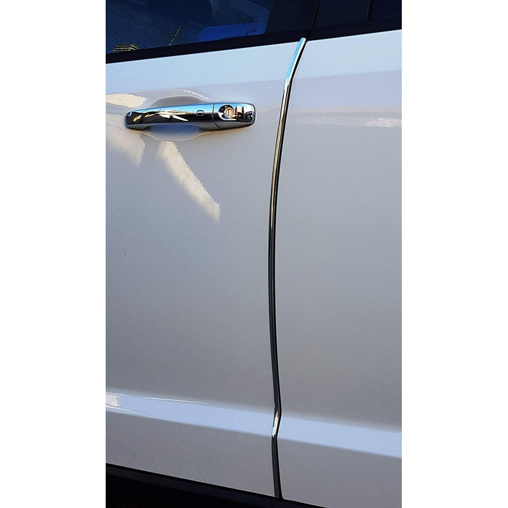EF013 XONE Set de 4 protecteurs de bord de porte voiture Chrome PVC