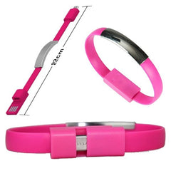 Bracelet en silicone unisexe - câble chargeur pour mobile i-phone 5/5s/6/6plus