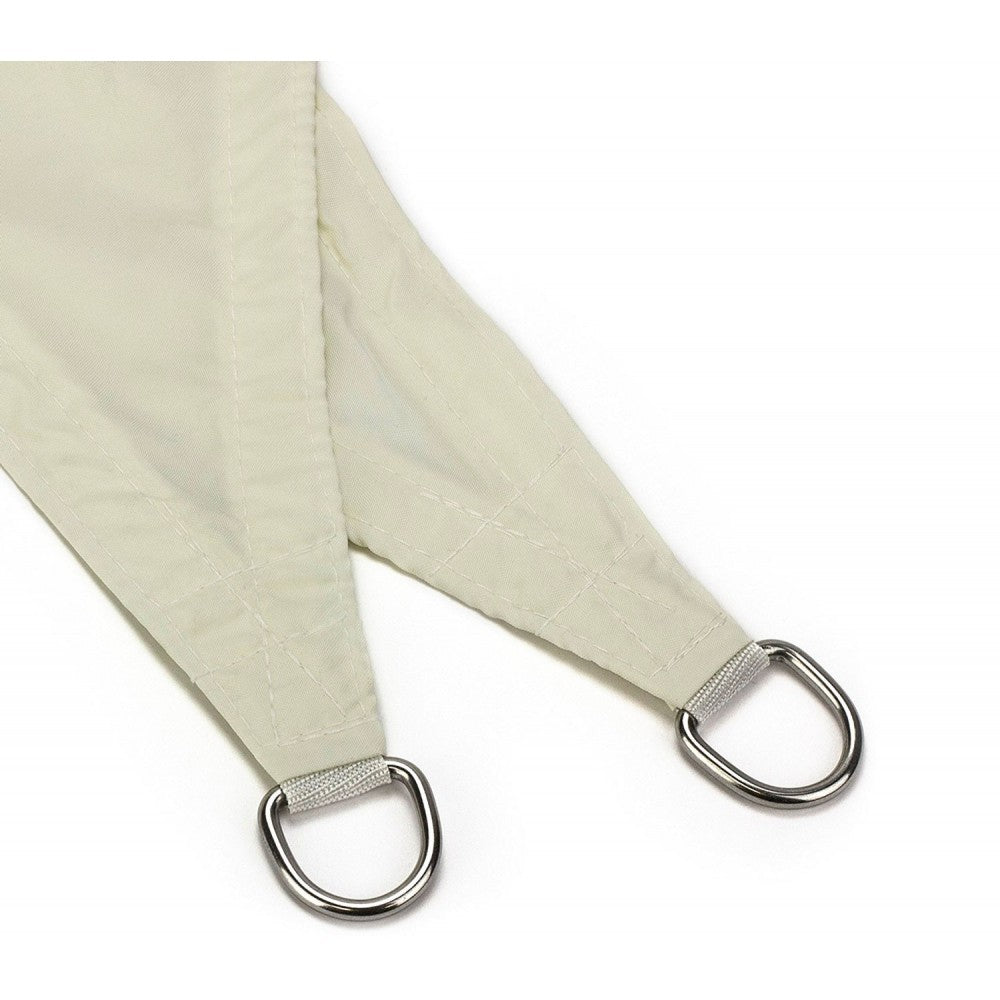 Auvent carré 482407 beige 3x3m avec crochets renforcés et corde en nylon