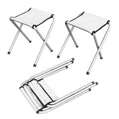 Table pliante en aluminium FUBUCA pour le camping avec tabourets 120x60x70cm
