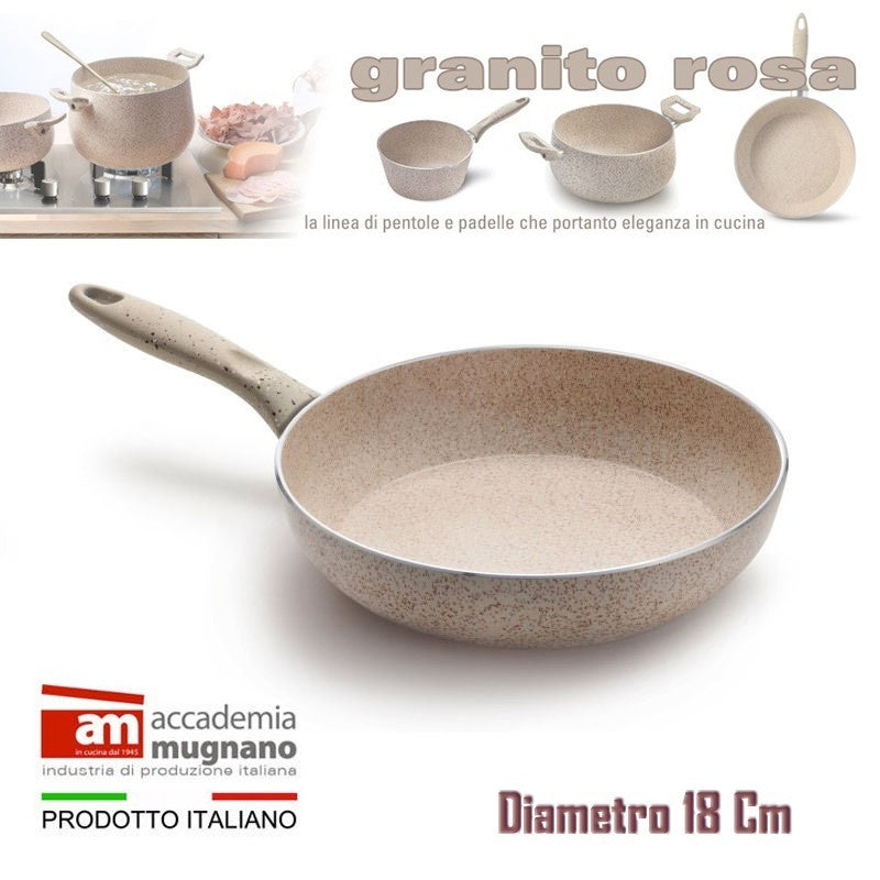 Poêle - Sauteuse antiadhésive de 18 cm effet pierre - Revêtement Diamond Tech