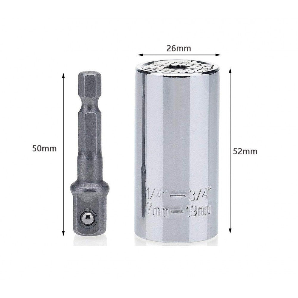 180623 Clé universelle 3 pièces multifonctions et  cliquet GATOR GRIP 7-19 mm