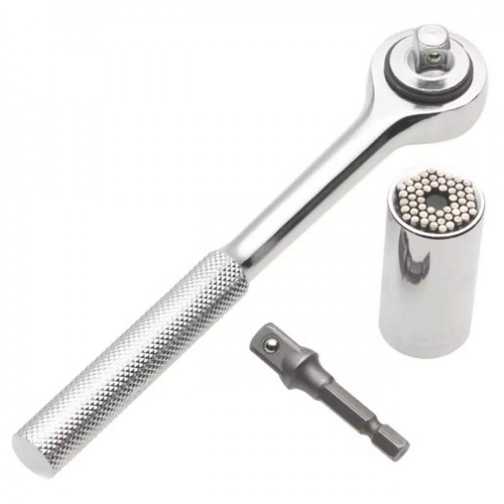 180623 Clé universelle 3 pièces multifonctions et  cliquet GATOR GRIP 7-19 mm