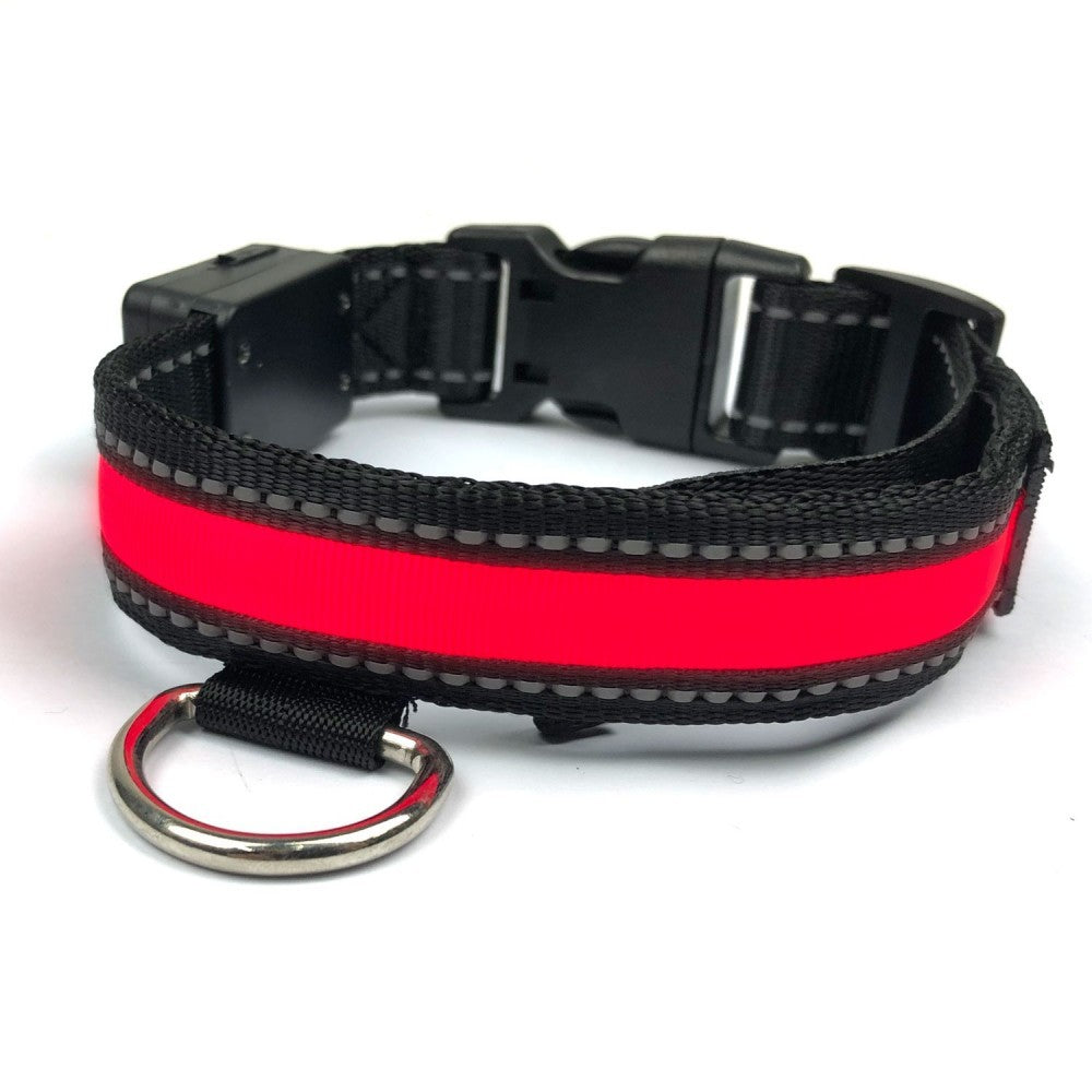 FUBUCA Collier réglable LED pour chiens avec charge solaire et usb 3 tailles