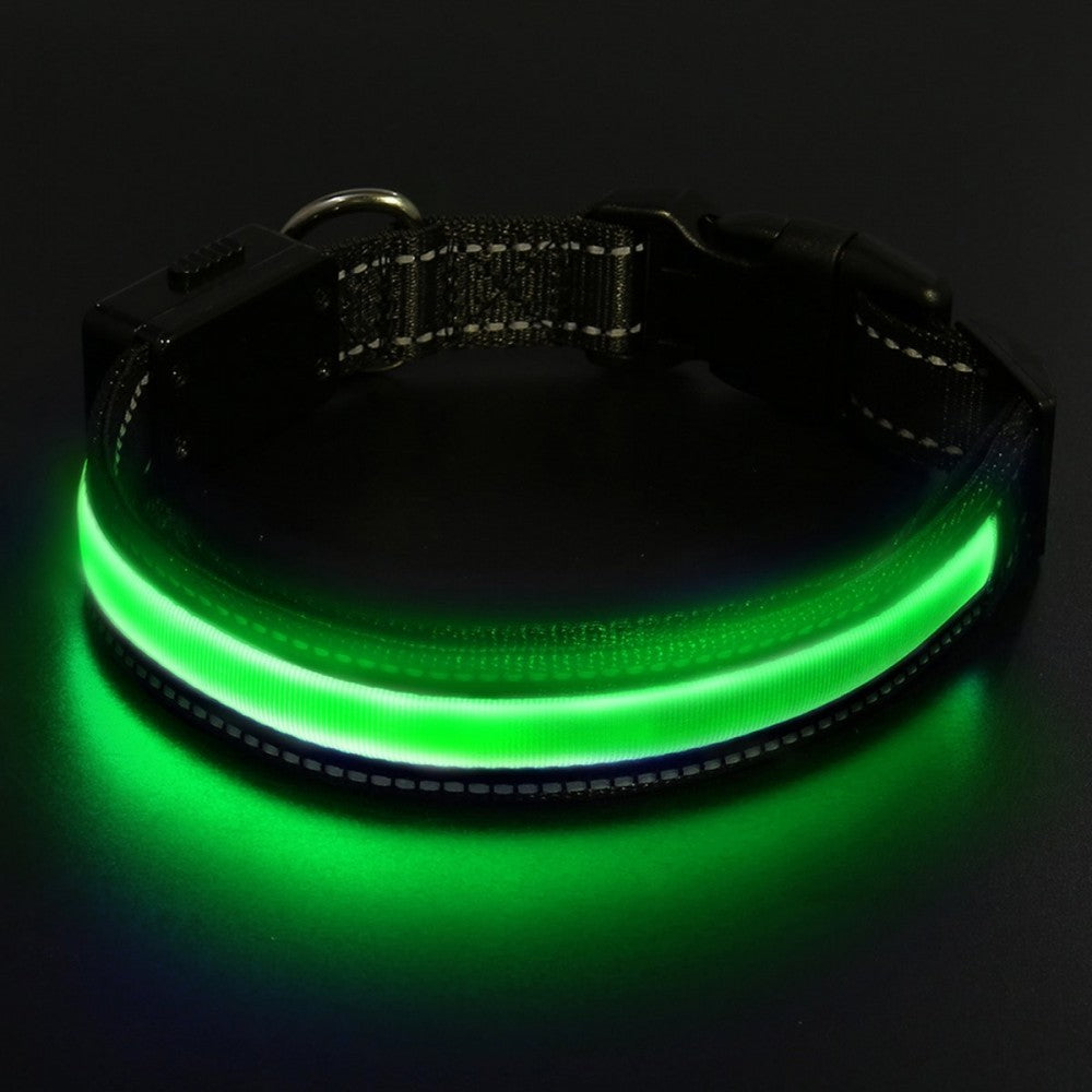 FUBUCA Collier réglable LED pour chiens avec charge solaire et usb 3 tailles