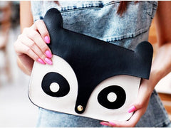 Sac á main imitation cuir - forme hibou- 24x17x6 cm OWL BAG effet 3D MWS AHEAD