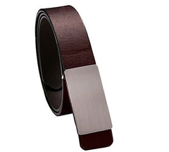 Ceinture homme en cuir avec boucle argentée et satin (110 cm) - MOD. TODAY