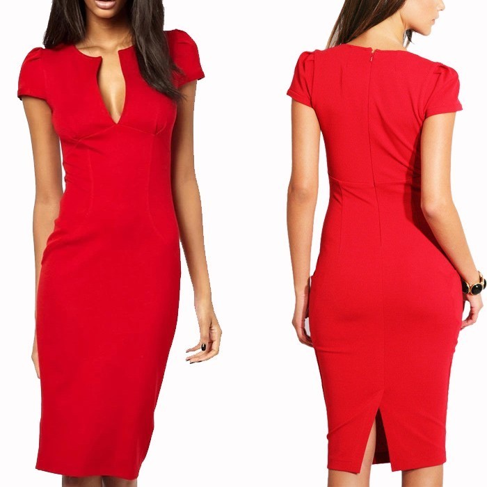 Robe Tube - Décolleté V - mod Athalia - mode féminine
