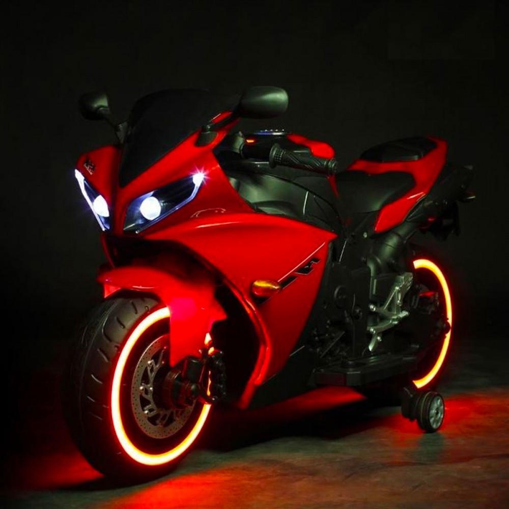 B32150 Moto électrique Faster BKT pour enfants lumières et sons 12V MP3 USB