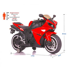 B32150 Moto électrique Faster BKT pour enfants lumières et sons 12V MP3 USB
