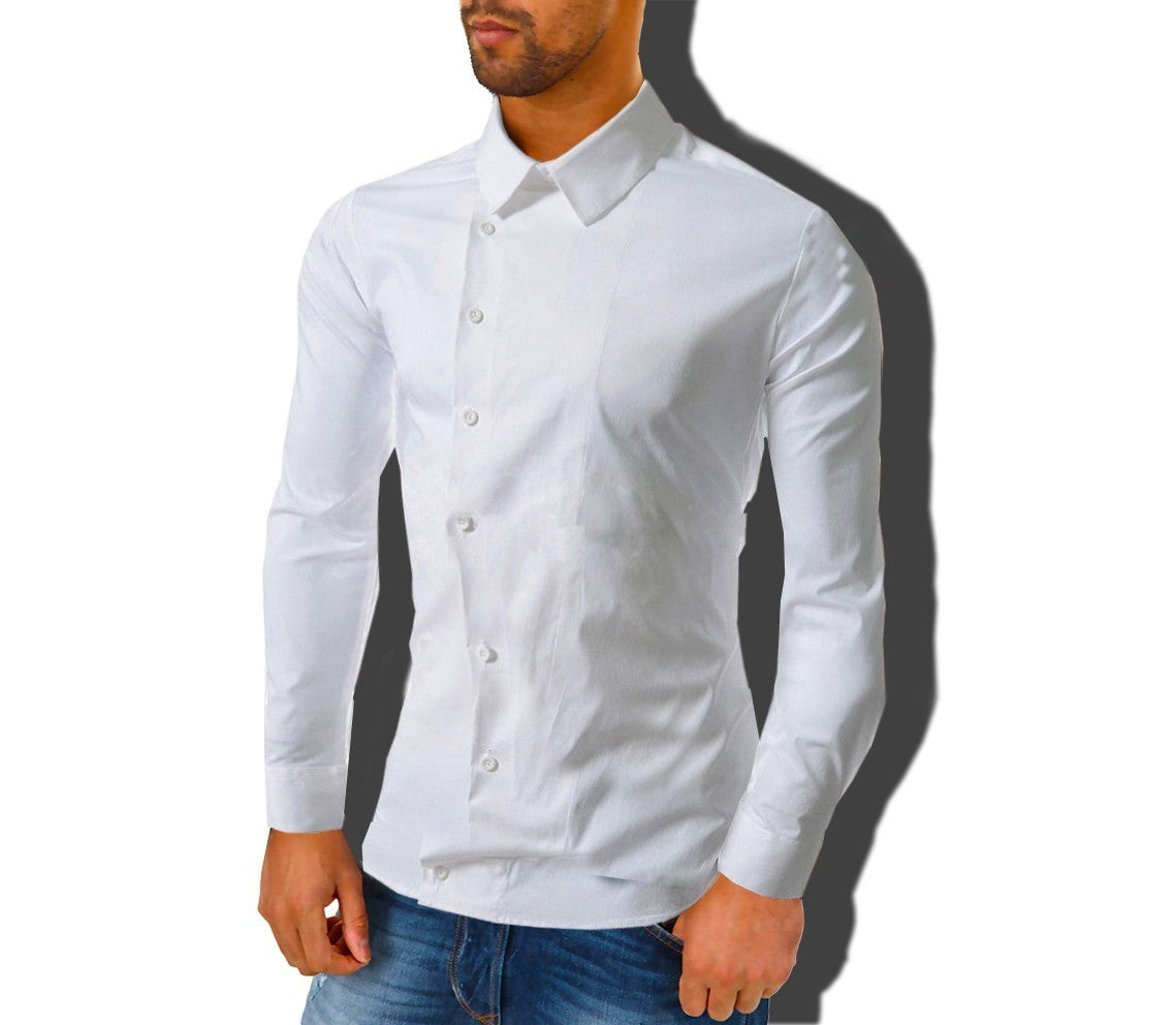 Chemise asymétrique à manches longues et cintré Homme /mode homme - Mod DAMIAN