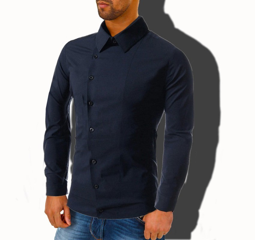 Chemise asymétrique à manches longues et cintré Homme /mode homme - Mod DAMIAN
