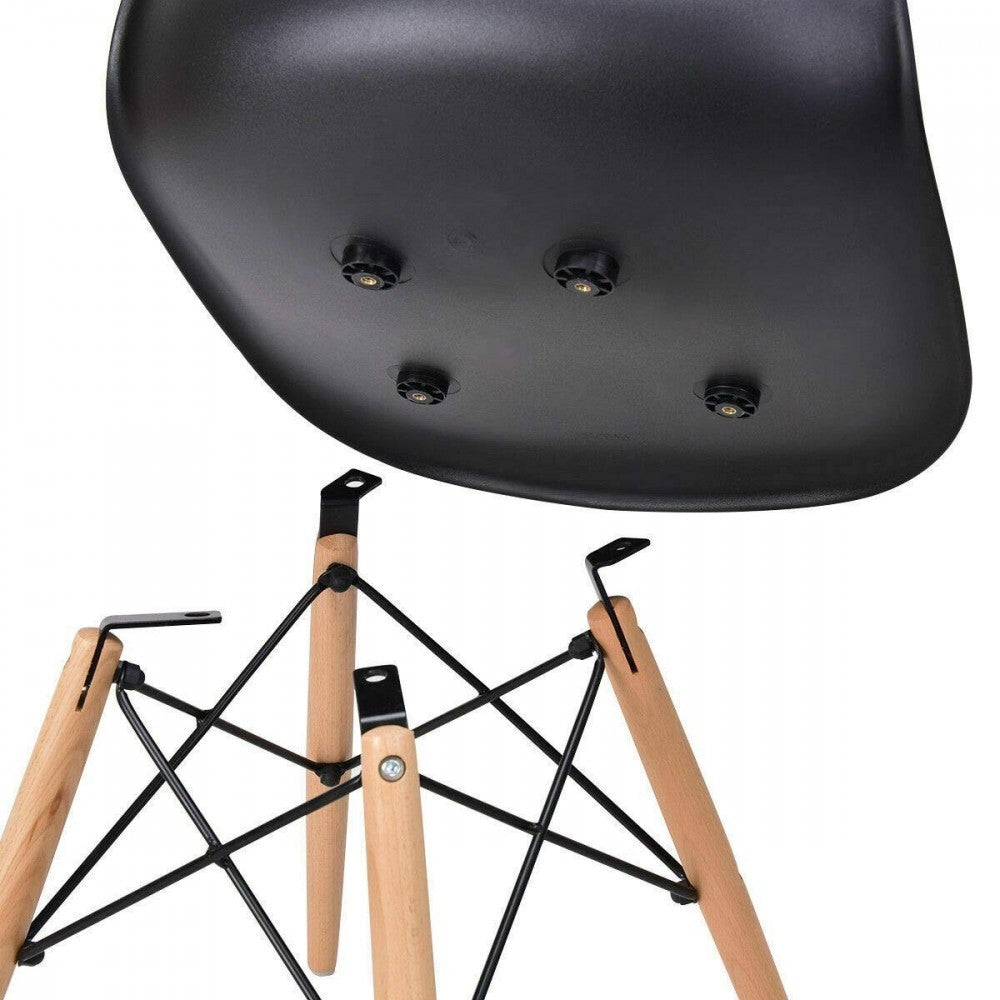 Pack de 4 chaises Supreme avec pieds en bois et structure rigide
