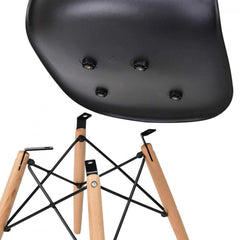 Pack de 4 chaises Supreme avec pieds en bois et structure rigide