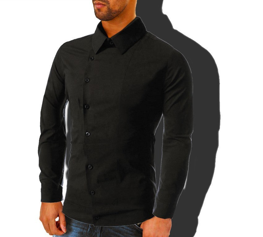 Chemise asymétrique à manches longues et cintré Homme /mode homme - Mod DAMIAN