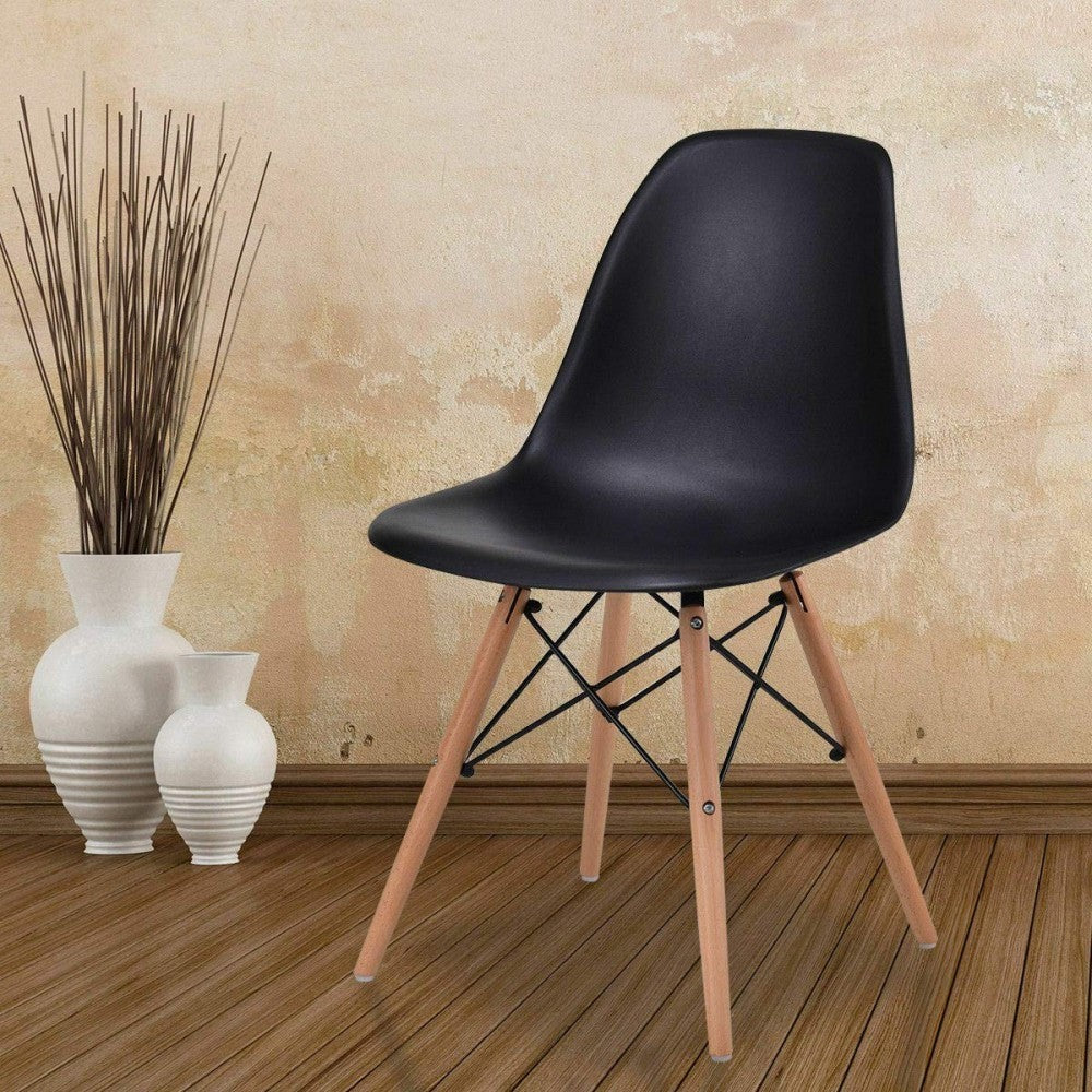 Pack de 4 chaises Supreme avec pieds en bois et structure rigide