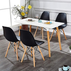 Pack de 4 chaises Supreme avec pieds en bois et structure rigide