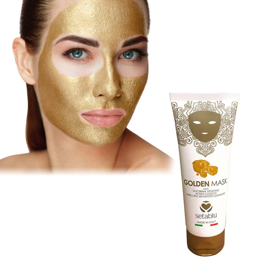 574853 Masque doré SETABLU avec acide kojique et sphères d'or effet lumineux