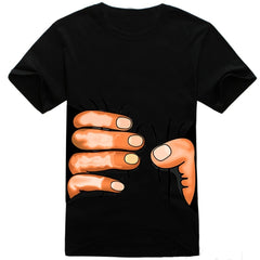 Tee-shirt manches courtes Effet 3D main serrant le corps -Mod SQUEEZE HAND