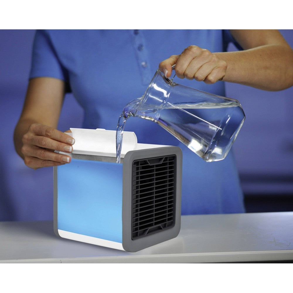 212421  Climatiseur humidificateur et chromothérapie portable avec lumière 7 LED