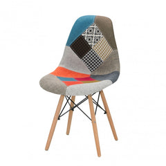 252588 Pack 3 chaises Patchdesign WE TAKE HOME pieds en bois de hêtre