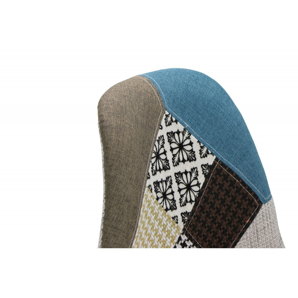 252588 Pack 3 chaises Patchdesign WE TAKE HOME pieds en bois de hêtre
