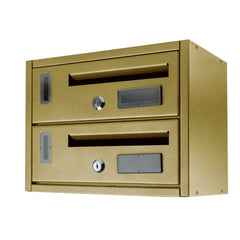 Bloc de 2 boîtes aux lettres ARTIGIAN FERRO GOLD Art. 783B 23x18x30 cm