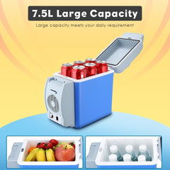 079054 Frigo portable pour voiture et camping 2 en 1 chaud / froid 7.5 LT 12V