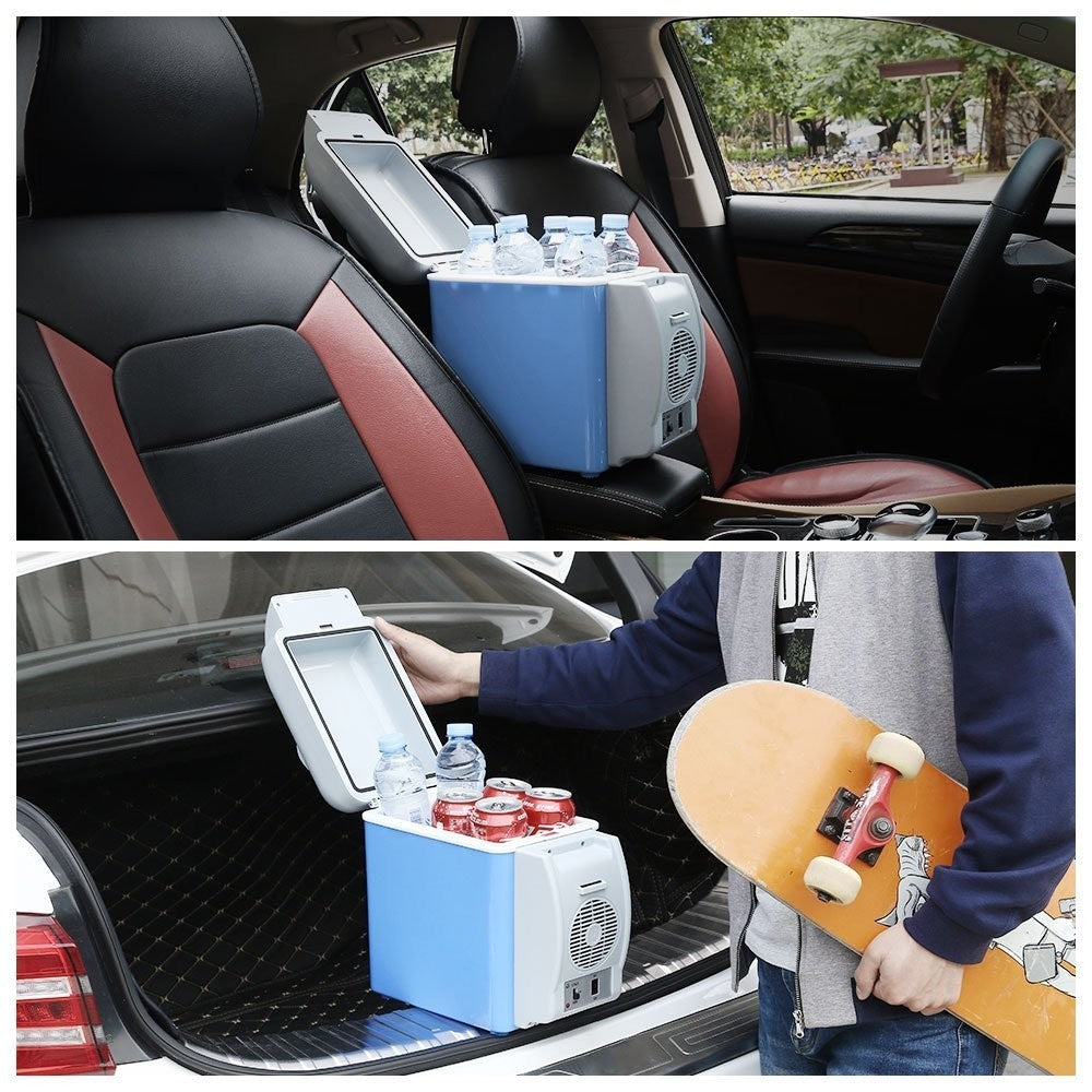 079054 Frigo portable pour voiture et camping 2 en 1 chaud / froid 7.5 LT 12V