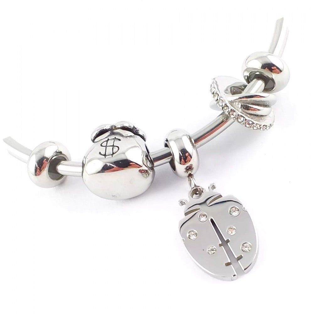 c1656  Bracelet ONE JEWERLY MyStory LUCKY  en acier cristaux swaroski 316L