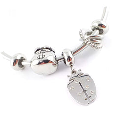c1656  Bracelet ONE JEWERLY MyStory LUCKY  en acier cristaux swaroski 316L