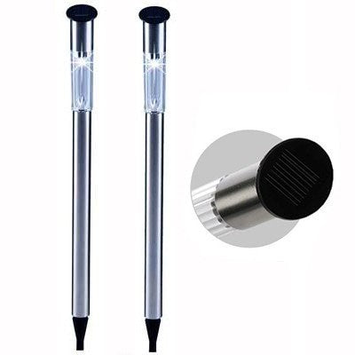 Lampes solaires de jardin LED et 70 cm de long - Optimal pour chemin - Lot de 2
