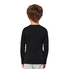 VKA32 T-shirt manches longues enfant Enox, col rond, intérieur polaire