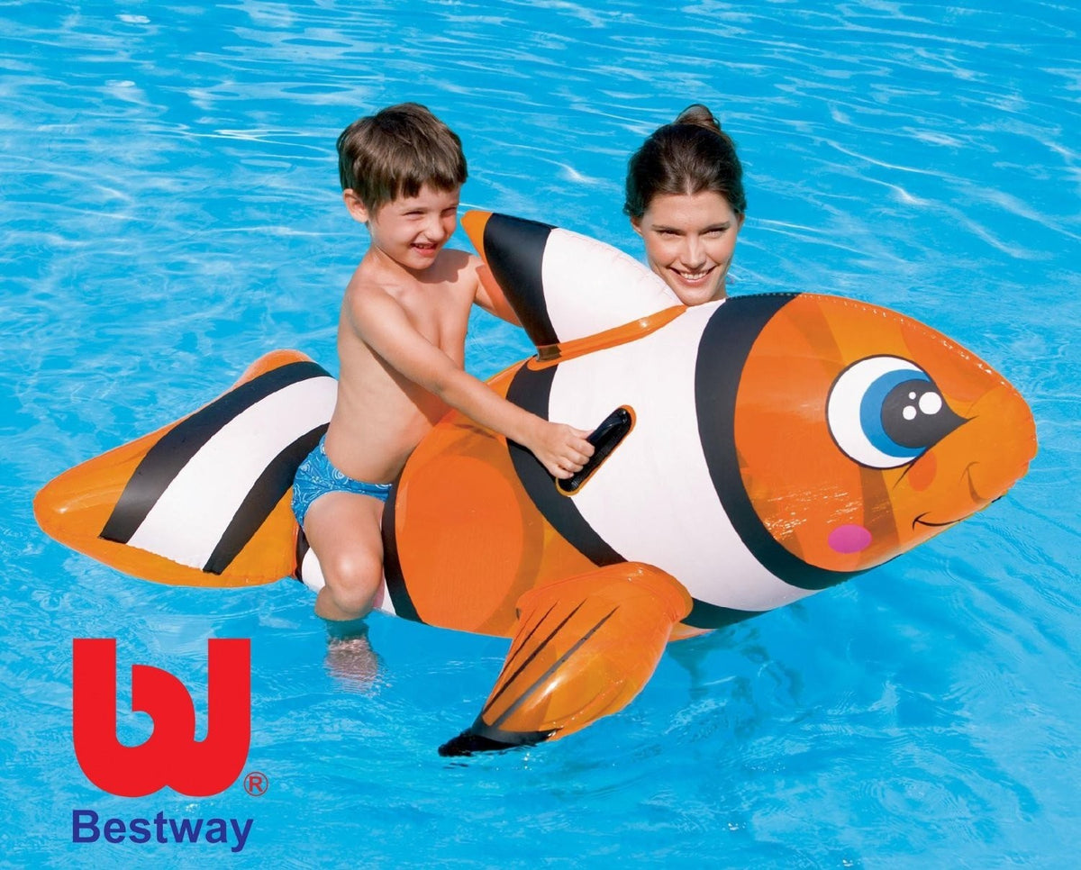 NEMO / Poisson clown -pataugeoire gonflable pour la plage et la piscine 157X94cm