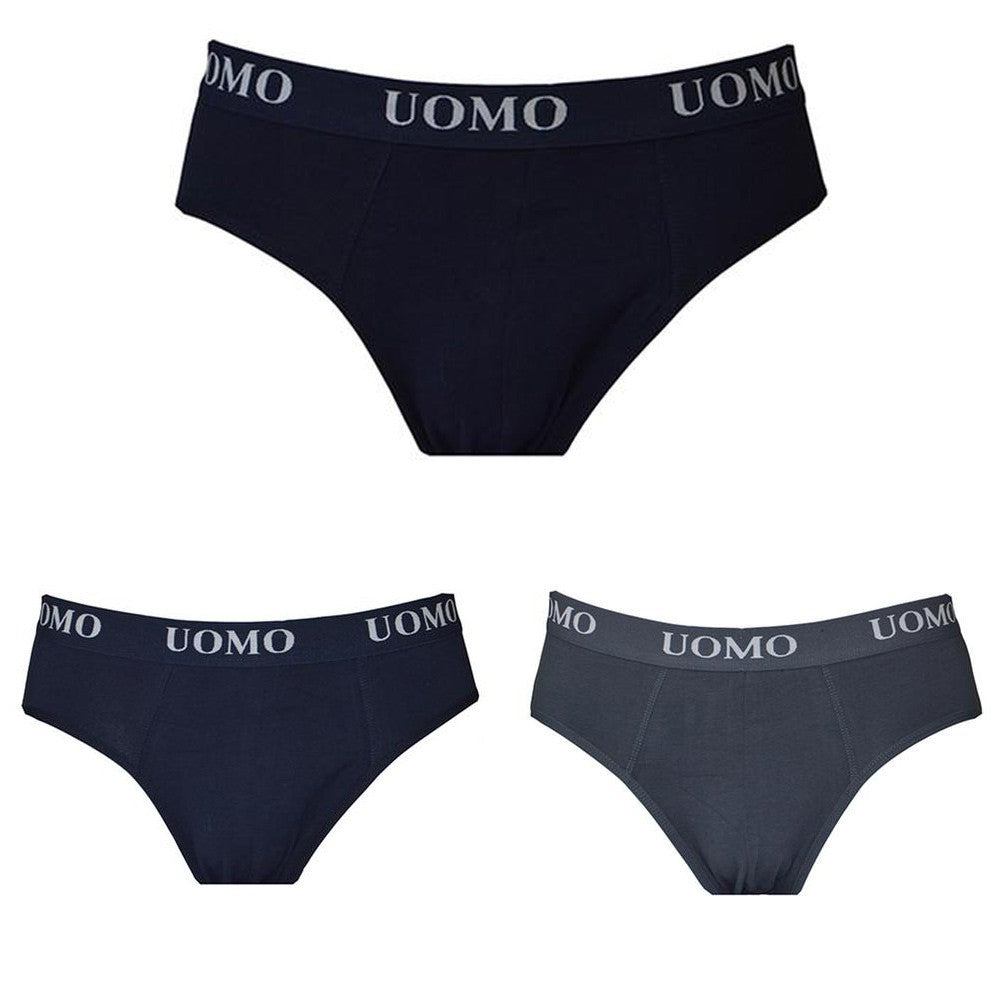 Slips pour hommes B-0021 mod. NIKI coton uni avec bande élastique