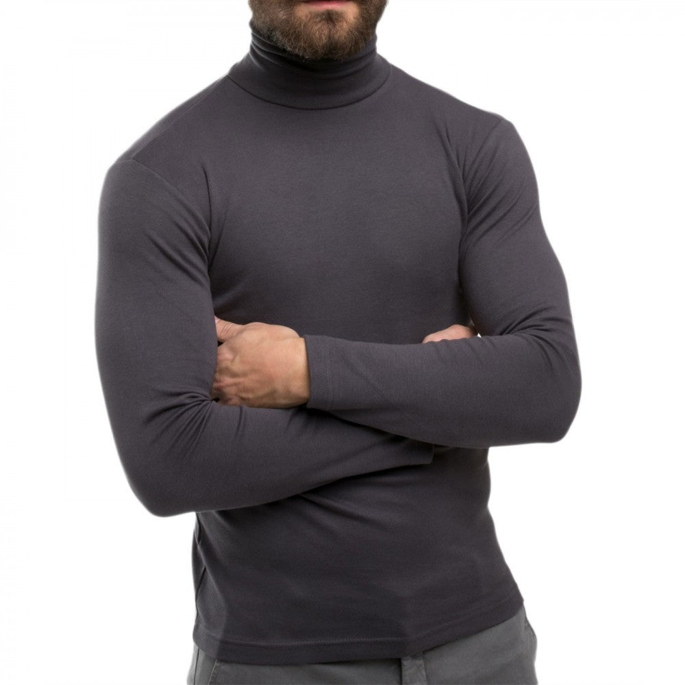 PACK de 5 VKA29 Sous-Pull pour homme mod. Col roulé Slim Fit en polaire