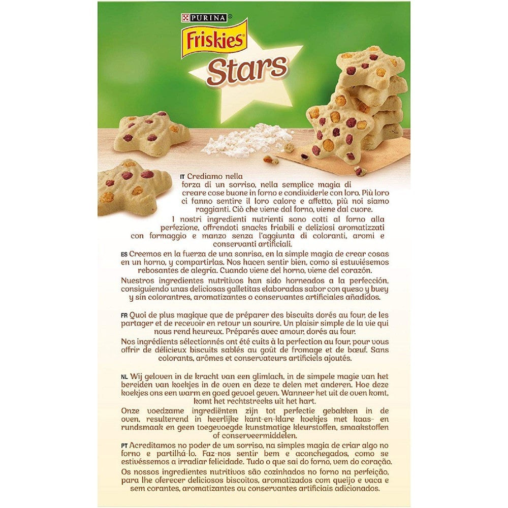 6 Paquets biscuits Purina Friskies Star pour chien goût fromage et viande 320g