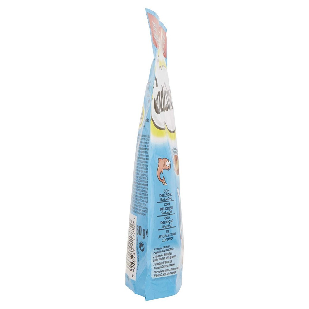 117767 Catisfactions 6 Paquets casse-croûte pour chat au saumon 60g