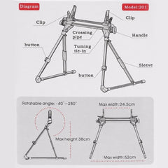 401033 Support pour iPad et smartphone ultra-léger, pliable et réglable