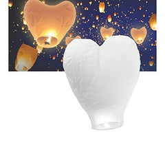 Lanterne de ciel - lanterne chinoise forme coeur diametre 33 cm