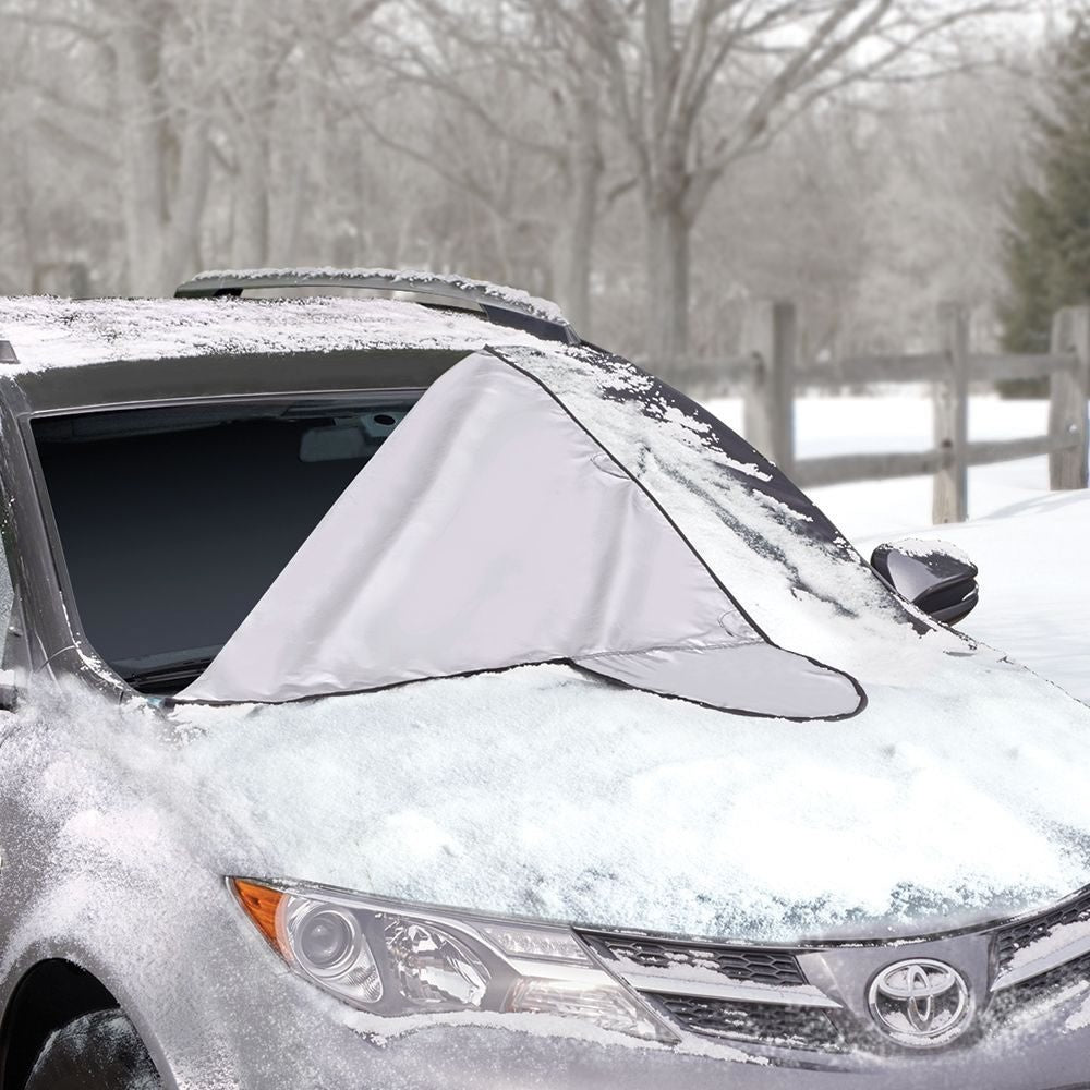 Bâche pare-brise voiture NO-FROST Anti-gel avec crochets et pliable 185x70 cm