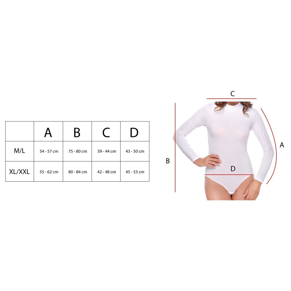 VKA37 Pack 3 Body femme DARIA manches longues et col haut intérieur polaire