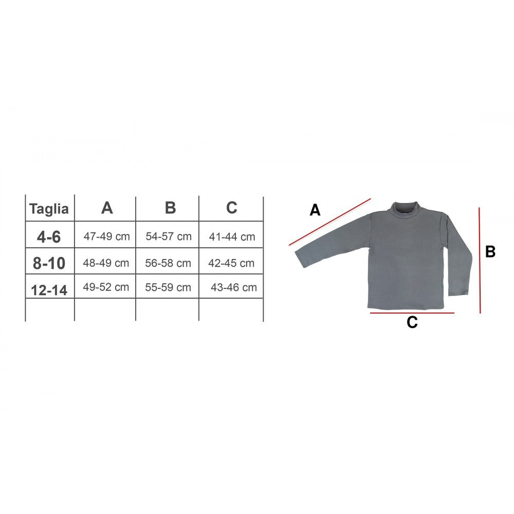 VKA31 Pack 4 T-shirt manches longues garçon WIFER col haut et intérieur polaire