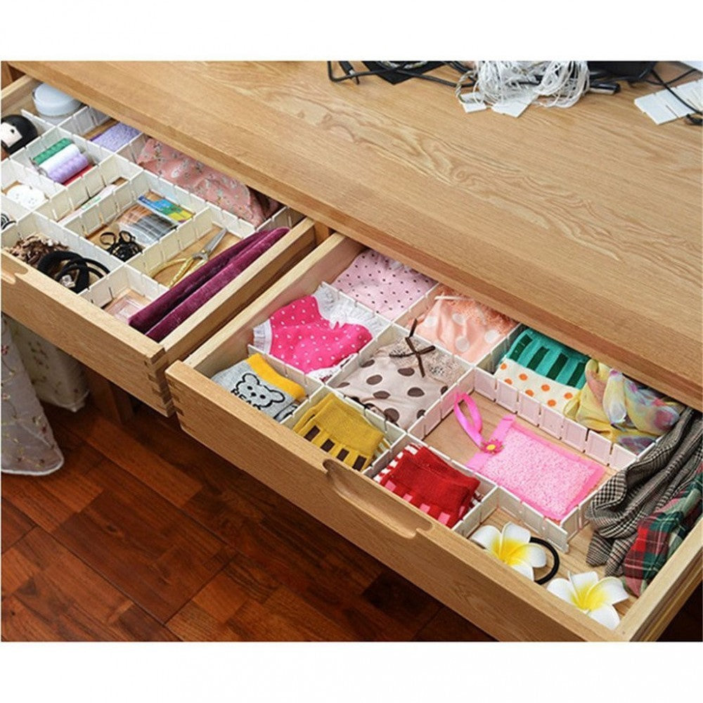Lot de séparateurs en plastique organiseur modulaire pour tiroirs 50x435mm