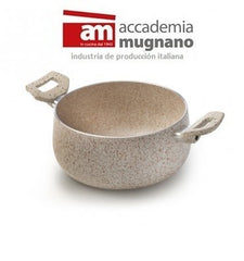 Faitout -Casserolle antiadhésive de 24 cm effet pierre - Revêtement Diamond Tech