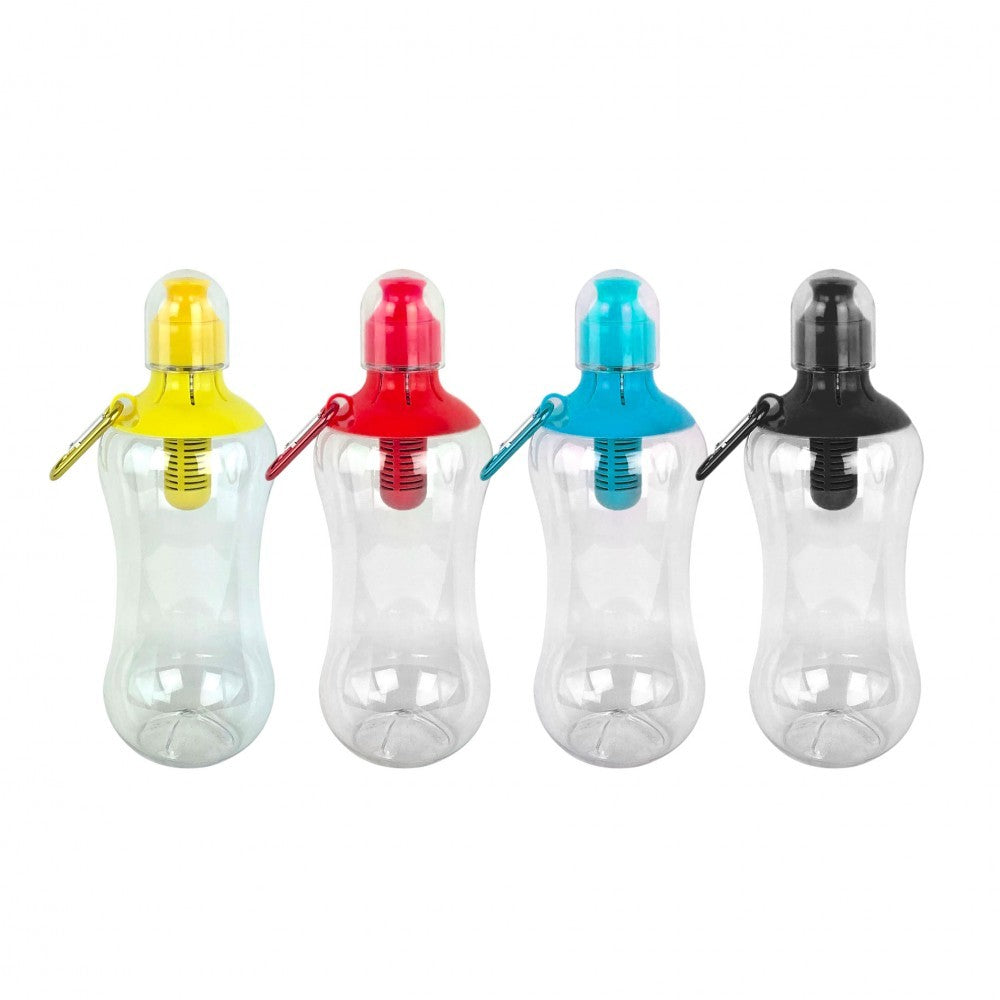 Bouteille d'eau pour le sport de 500 ml avec bec et mousqueton multi usage