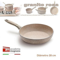 Poêle - Sauteuse antiadhésive de 28 cm effet pierre - Revêtement Diamond Tech
