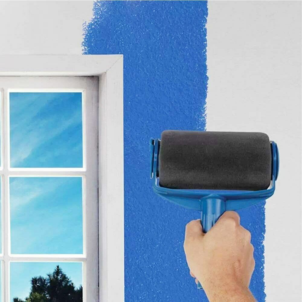 Rouleau à peinture anti-goutte avec réservoir rechargeable et poignée extensible